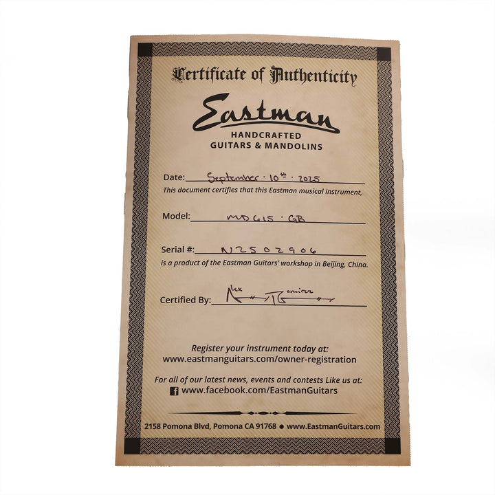 Eastman MD615-GB Mandolin Goldburst