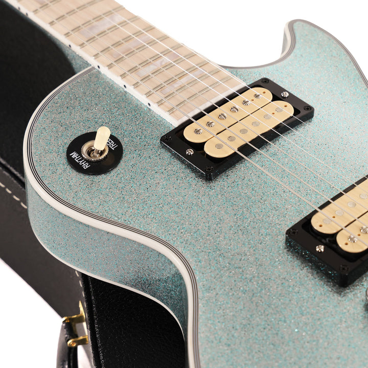 Gibson Custom Shop Les Paul Custom Made 2 Measure Glacier Blue Sparkle Maple Board