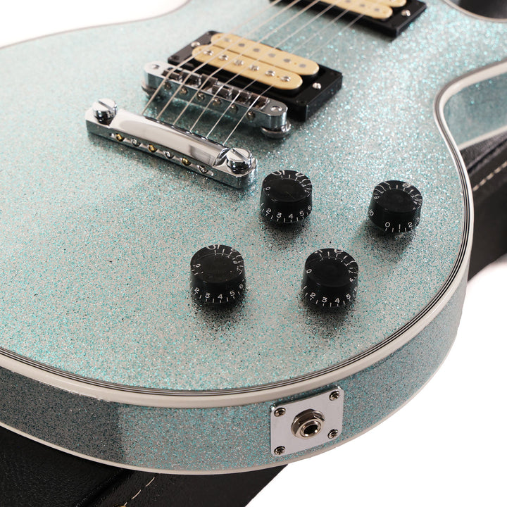 Gibson Custom Shop Les Paul Custom Made 2 Measure Glacier Blue Sparkle Maple Board