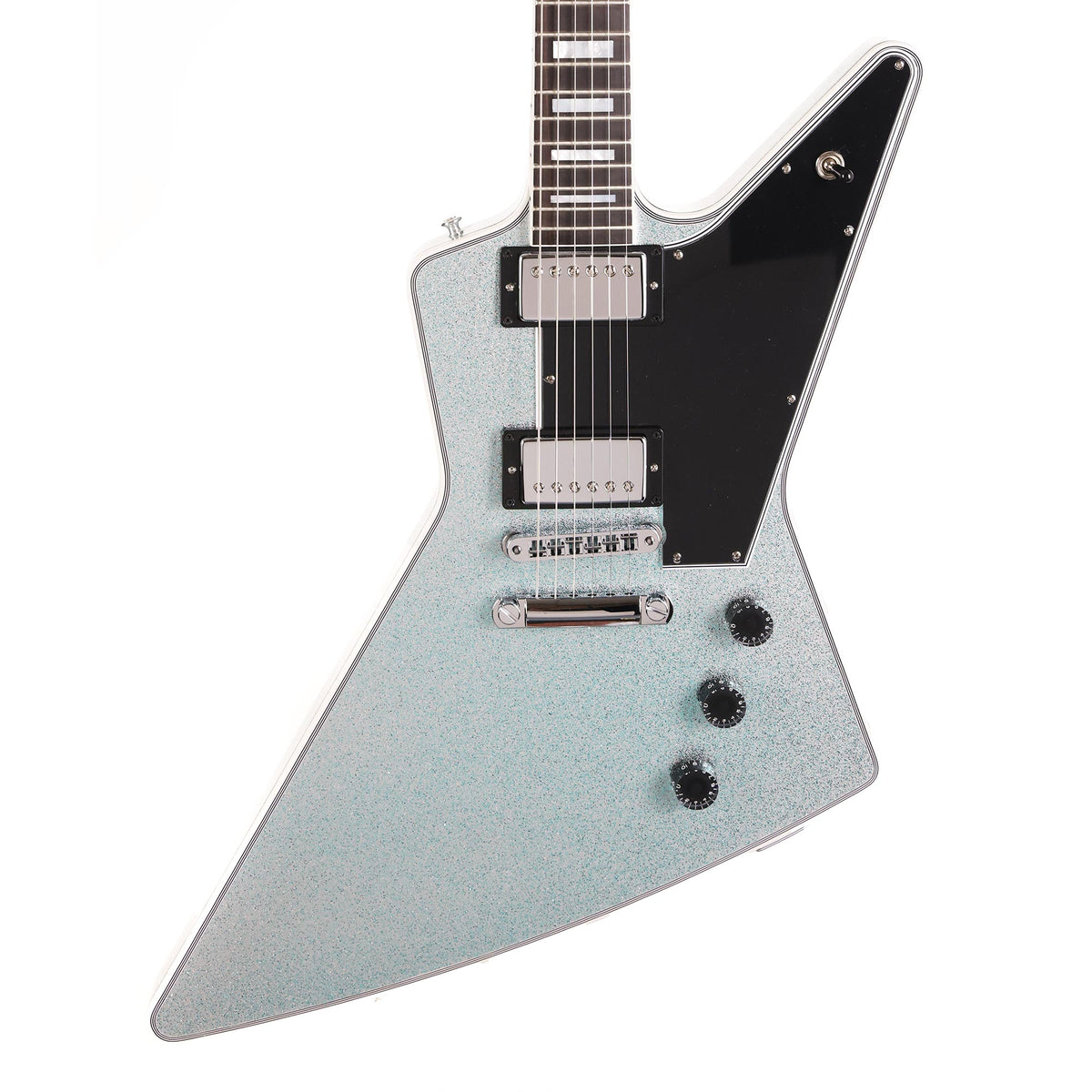 Gibson Custom Shop Explorer Custom Made 2 Measure Glacier Blue Sparkle with Custombuckers — 2