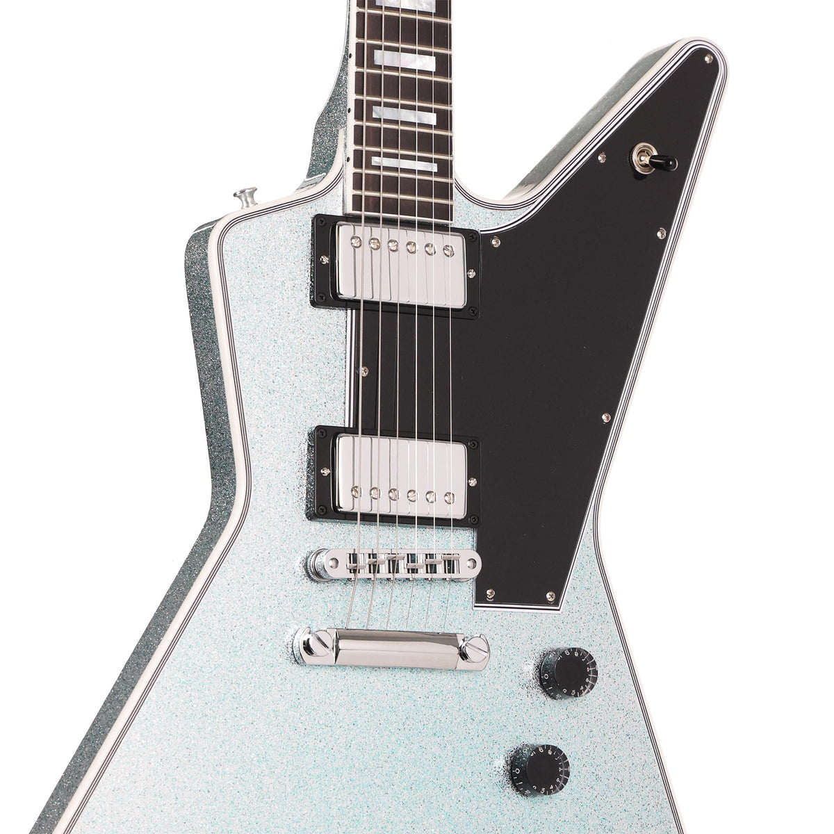 Gibson Custom Shop Explorer Custom Made 2 Measure Glacier Blue Sparkle with Custombuckers — 5