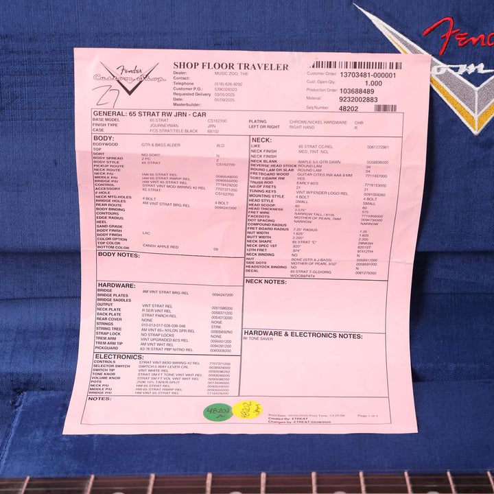 Fender Custom Shop 1965 Stratocaster Journeyman Relic Candy Apple Red