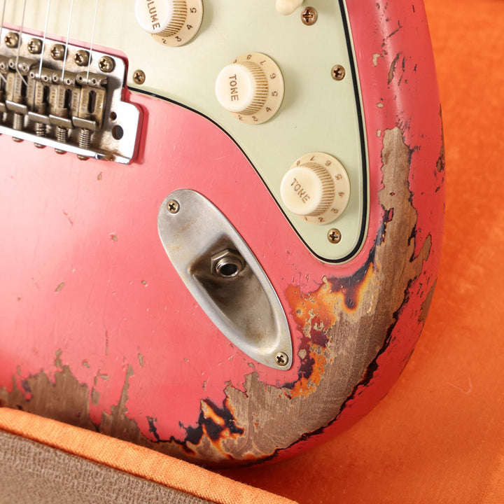 Fender Custom Shop 1960 Stratocaster Super Heavy Relic Fiesta Red over Sunburst Masterbuilt David Brown