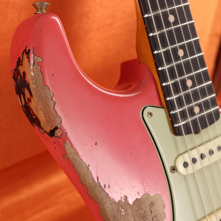 Fender Custom Shop 1960 Stratocaster Super Heavy Relic Fiesta Red over Sunburst Masterbuilt David Brown