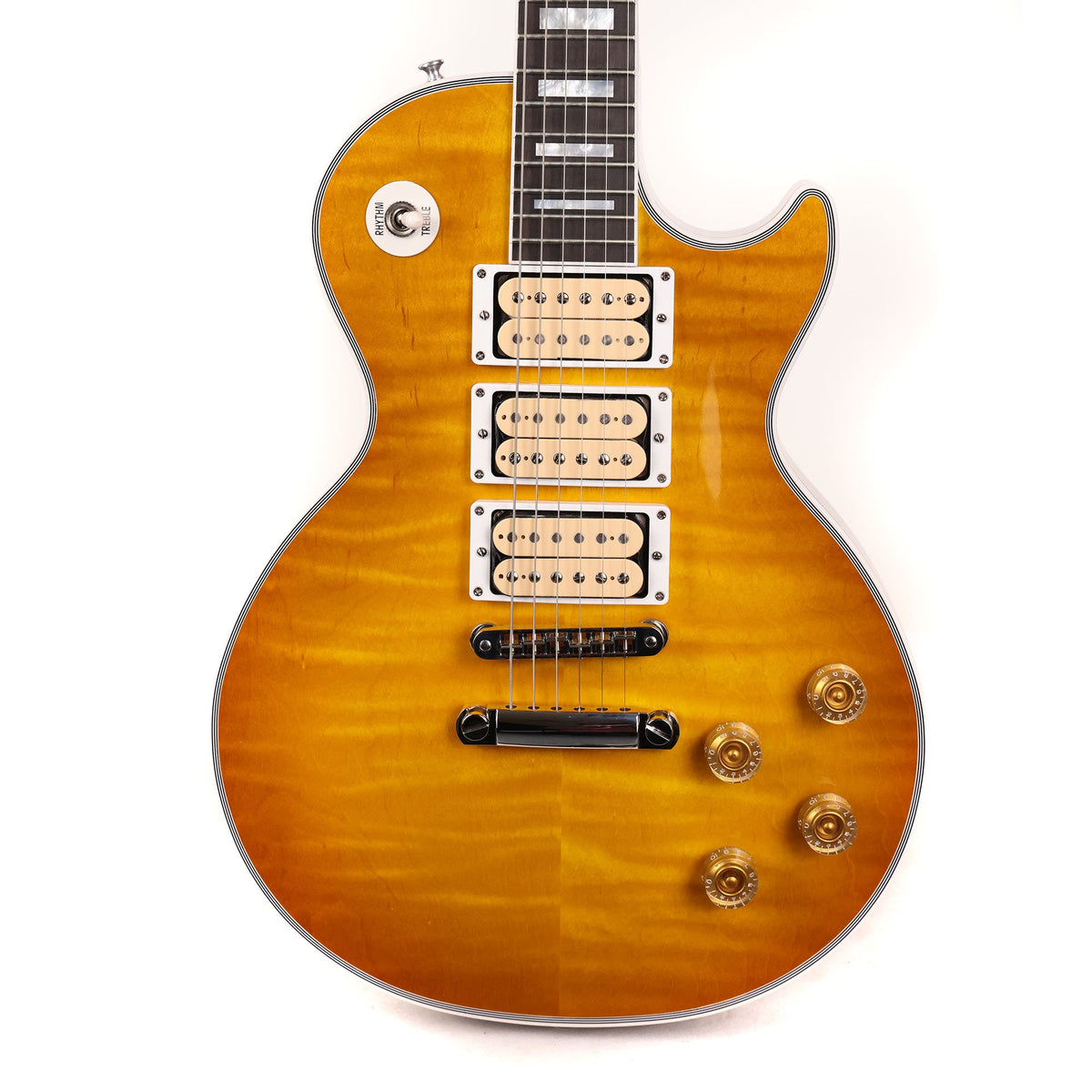 Gibson Custom Shop Les Paul Custom Made 2 Measure Flame Top Dirty Lemon Burst — 1
