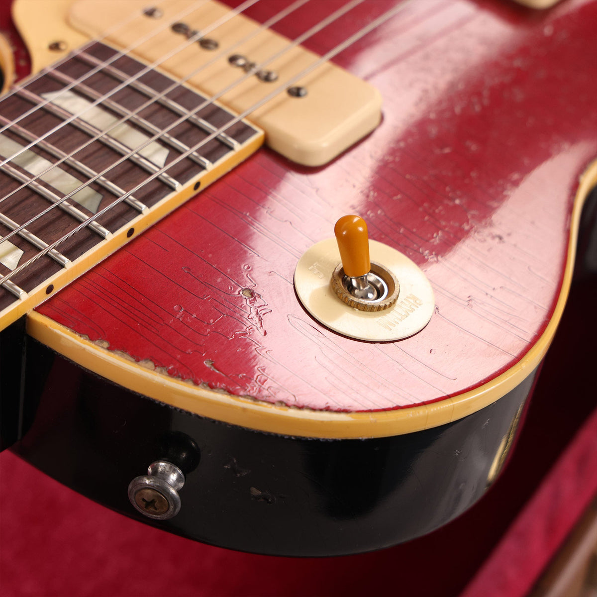 Gibson Custom Shop 1954 Les Paul Reissue Made 2 Measure Wine Red Candy and Ebony Murphy Lab Heavy Aged — 5