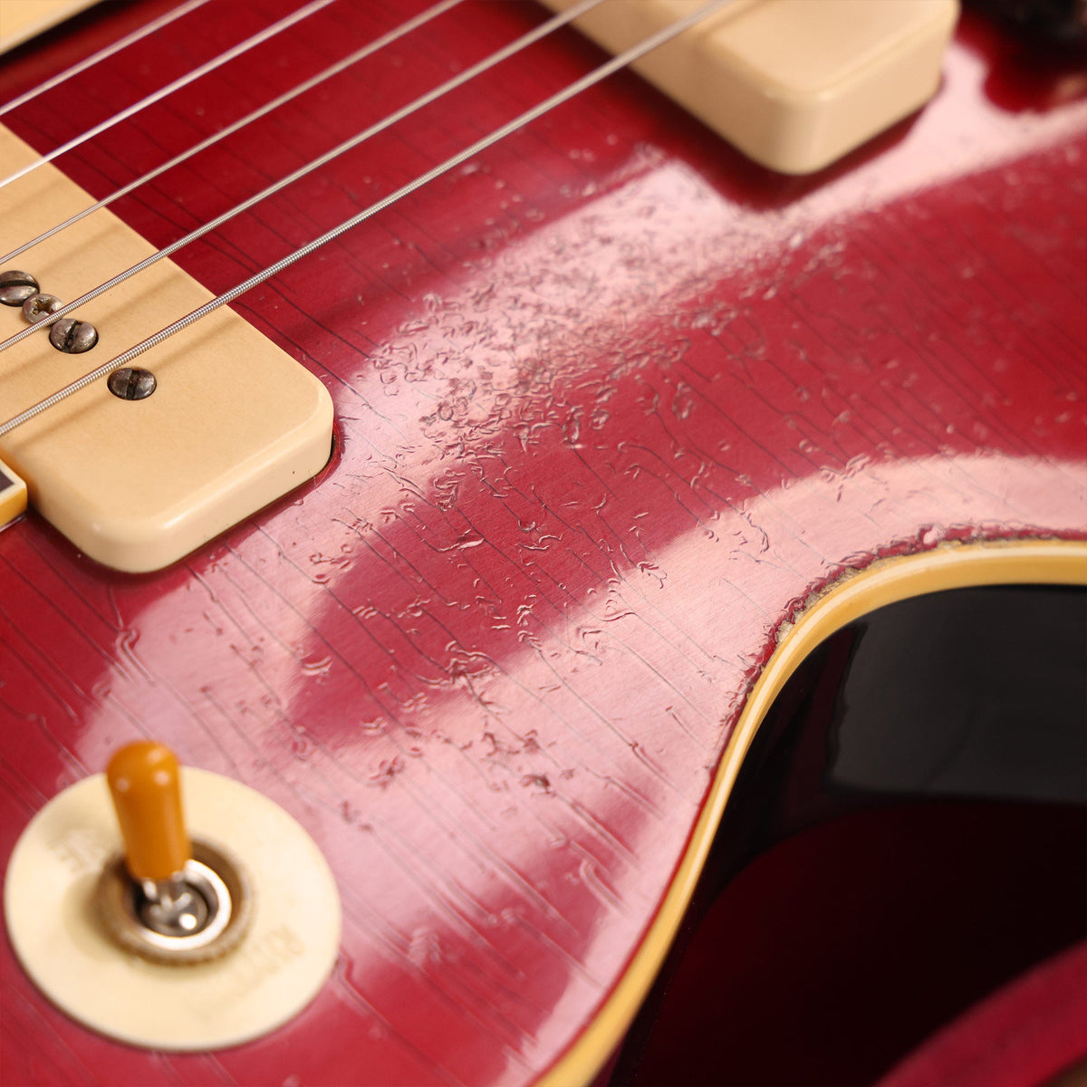 Gibson Custom Shop 1954 Les Paul Reissue Made 2 Measure Wine Red Candy and Ebony Murphy Lab Heavy Aged — 6