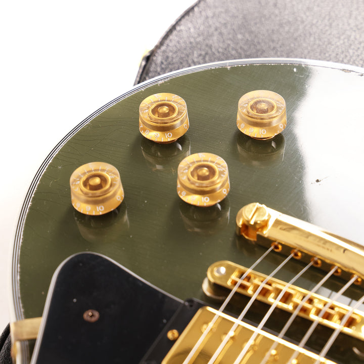 Gibson Custom Shop Les Paul Custom Made 2 Measure Olive Drab Maple Neck Murphy Lab Light Aged