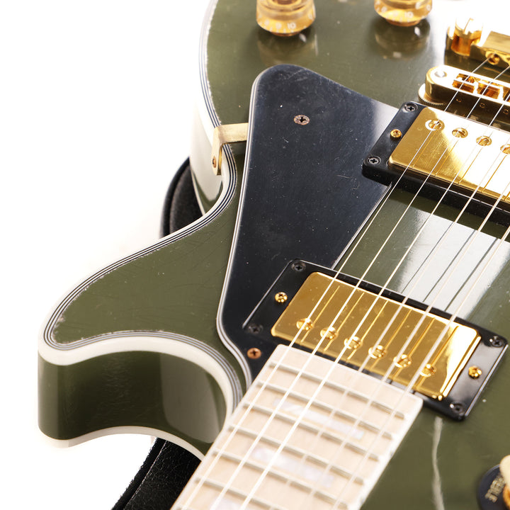 Gibson Custom Shop Les Paul Custom Made 2 Measure Olive Drab Maple Neck Murphy Lab Light Aged