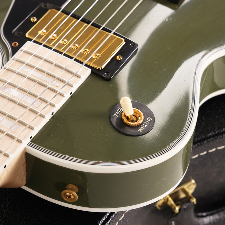 Gibson Custom Shop Les Paul Custom Made 2 Measure Olive Drab Maple Neck Murphy Lab Light Aged