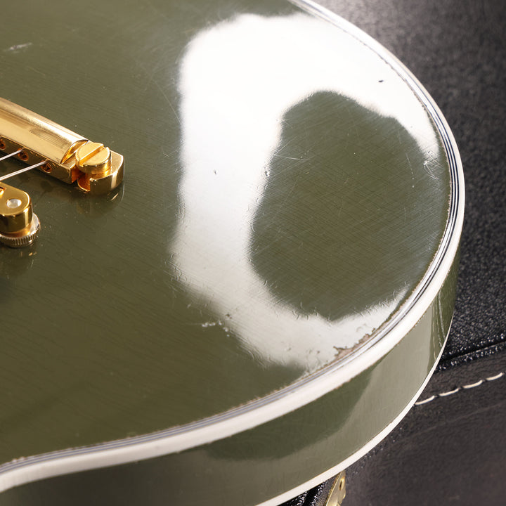 Gibson Custom Shop Les Paul Custom Made 2 Measure Olive Drab Maple Neck Murphy Lab Light Aged