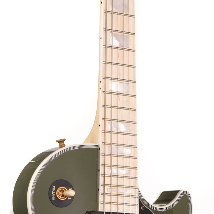 Gibson Custom Shop Les Paul Custom Made 2 Measure Olive Drab Maple Neck Murphy Lab Light Aged