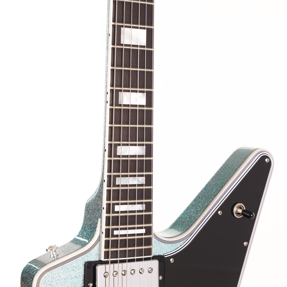 Gibson Custom Shop Explorer Custom Made 2 Measure Glacier Blue Sparkle — 7
