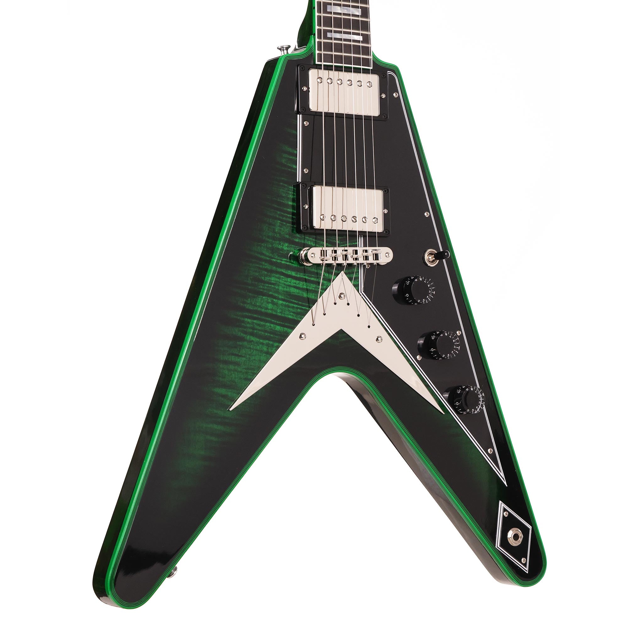 Gibson Custom Shop Flying V Custom Made 2 Measure Green Widow