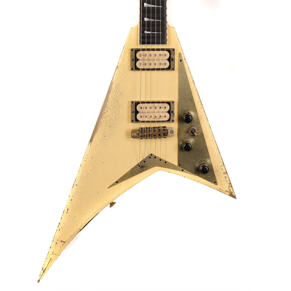 Jackson Custom Shop Rhoads RR-VS Fixed Bridge Nitro Aged Vintage White — 1