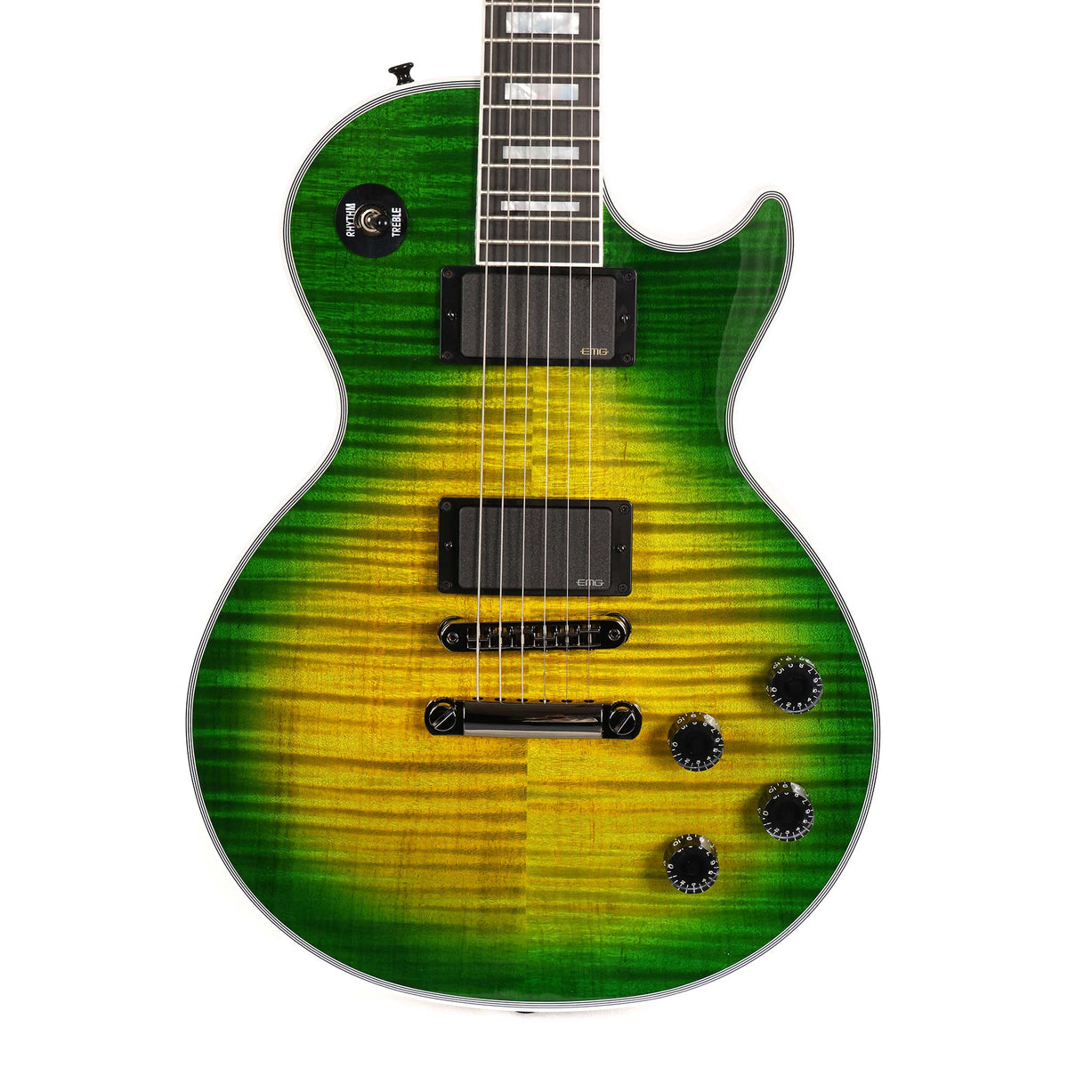 Gibson Custom Shop Les Paul Custom Made 2 Measure Figured Top Iguana Burst — 1