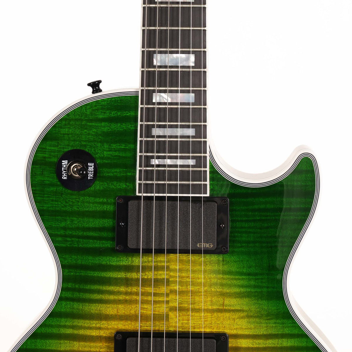 Gibson Custom Shop Les Paul Custom Made 2 Measure Figured Top Iguana Burst — 4