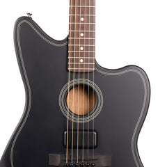 Fender Acoustasonic Standard Jazzmaster Black | The Music Zoo