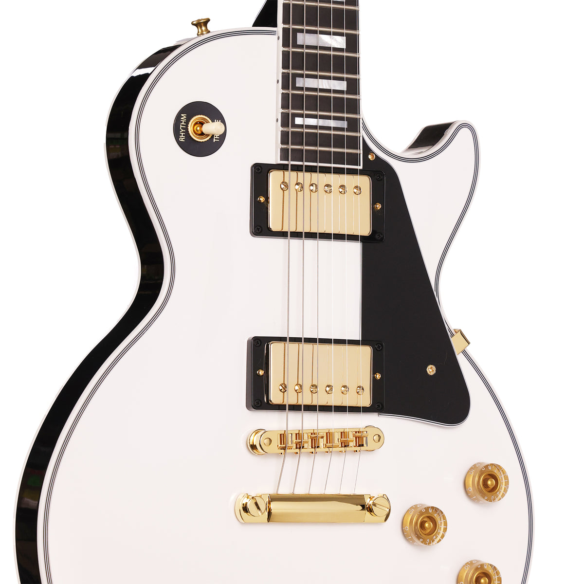 Gibson Custom Shop Les Paul Custom Made 2 Measure 2-Tone Tuxedo Alpine White and Ebony — 5