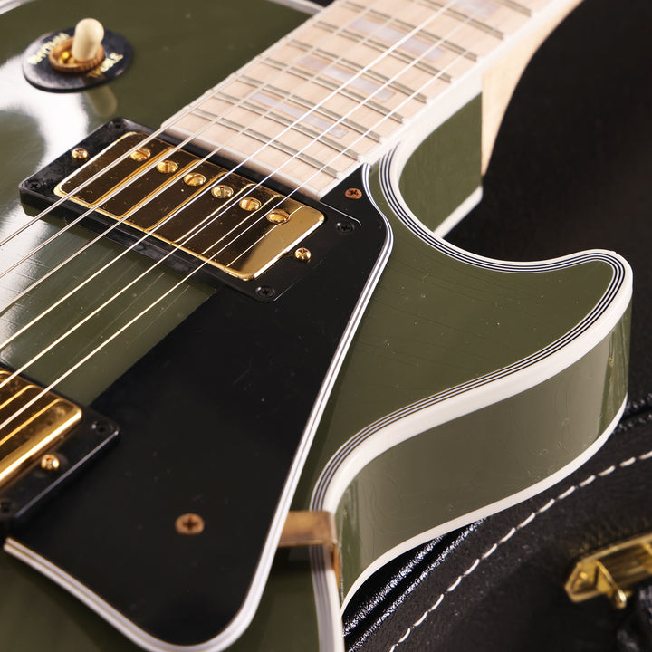 Gibson Custom Shop Les Paul Custom Made 2 Measure Olive Drab Maple Neck Murphy Lab Light Aged