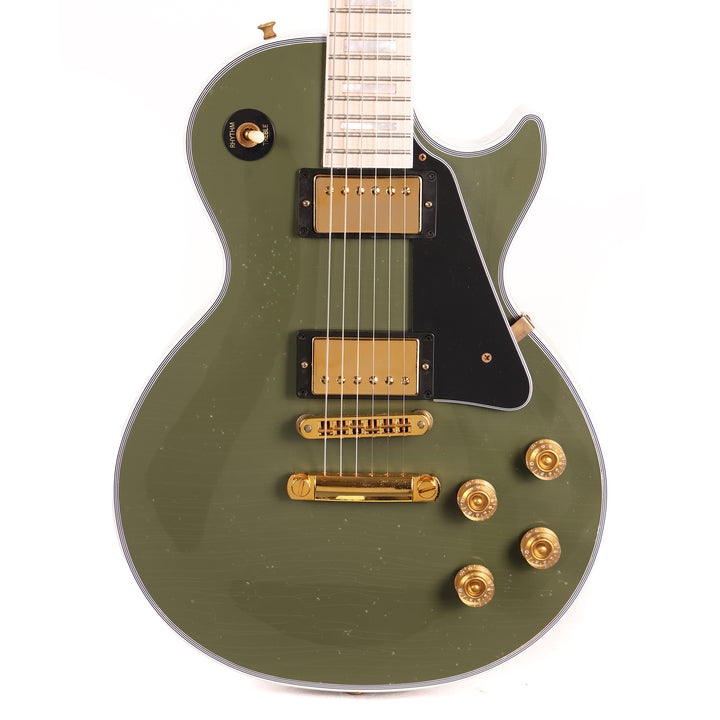 Gibson Custom Shop Les Paul Custom Made 2 Measure Olive Drab Maple Neck Murphy Lab Light Aged