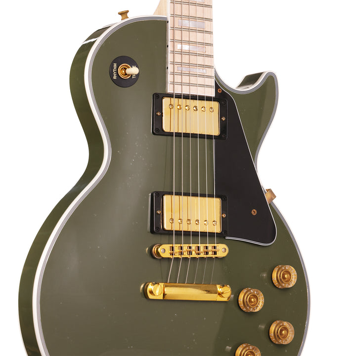 Gibson Custom Shop Les Paul Custom Made 2 Measure Olive Drab Maple Neck Murphy Lab Light Aged