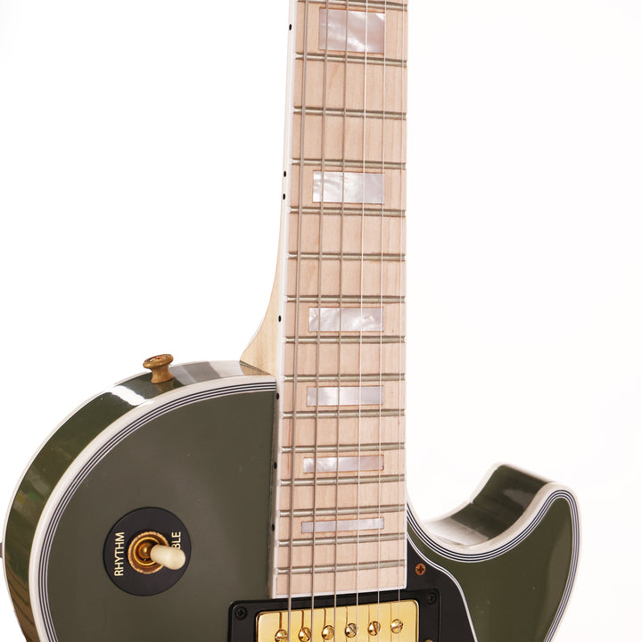 Gibson Custom Shop Les Paul Custom Made 2 Measure Olive Drab Maple Neck Murphy Lab Light Aged