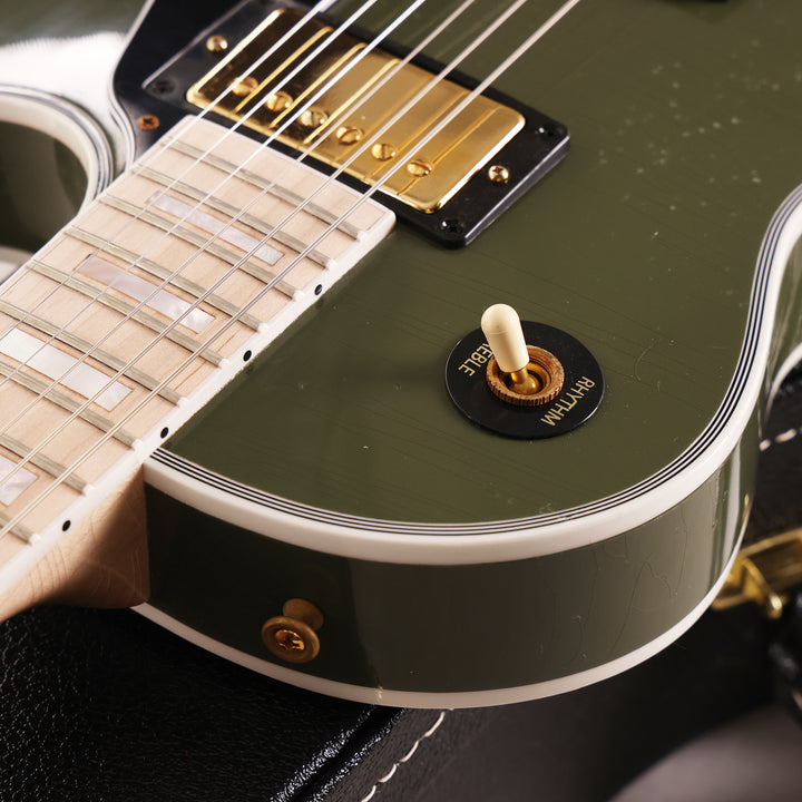 Gibson Custom Shop Les Paul Custom Made 2 Measure Olive Drab Maple Neck Murphy Lab Light Aged