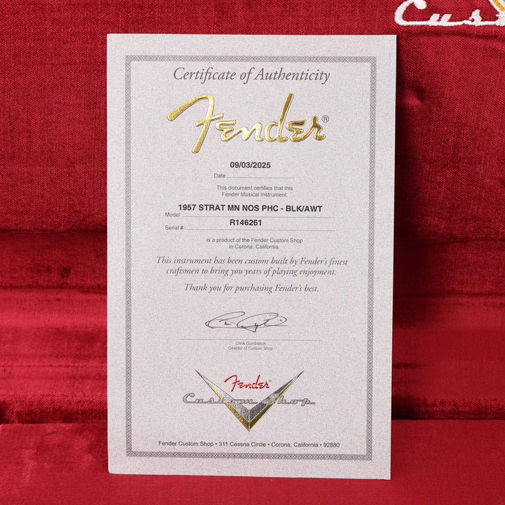 Fender Custom Shop 1957 Stratocaster NOS Two-Tone Black and Arctic White