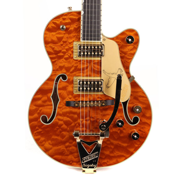 Gretsch Limited Edition Falcon Center Block Jr. Guitar Quilted Maple Roundup Orange
