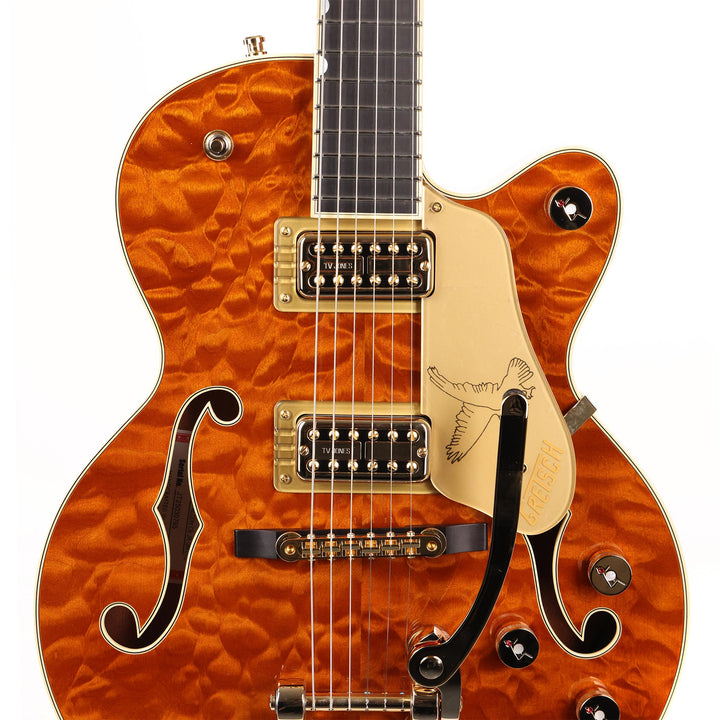 Gretsch Limited Edition Falcon Center Block Jr. Guitar Quilted Maple Roundup Orange