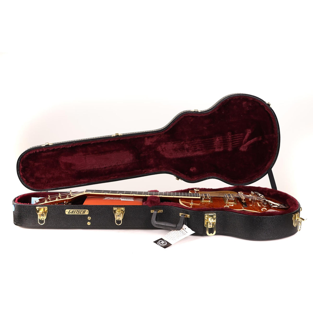 Gretsch Limited Edition Falcon Center Block Jr. Guitar Quilted Maple Roundup Orange — 9