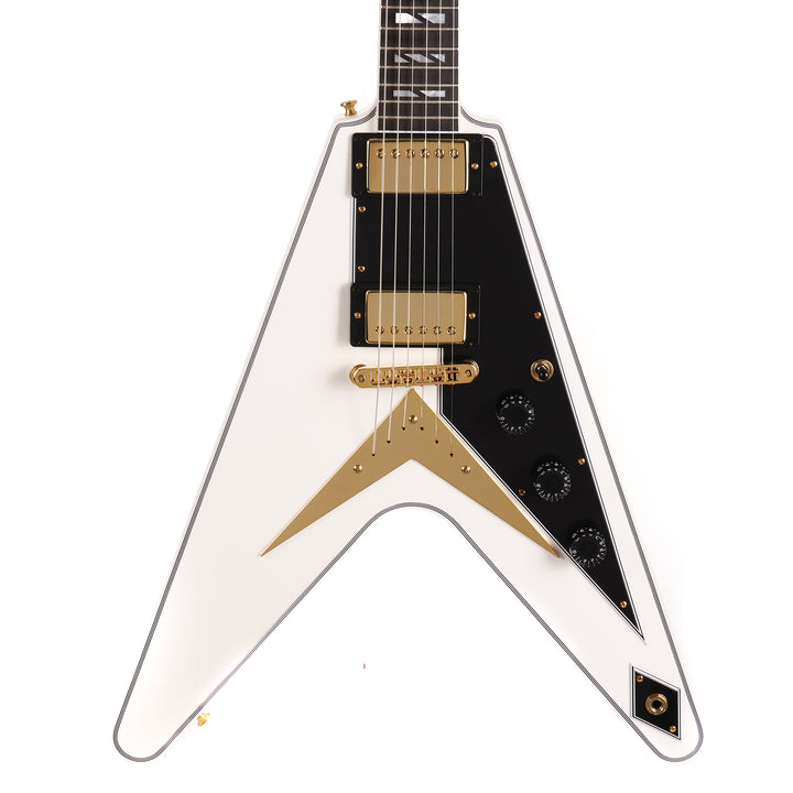 Gibson Custom Shop Flying V Custom Made 2 Measure Alpine White and Split Block Inlays