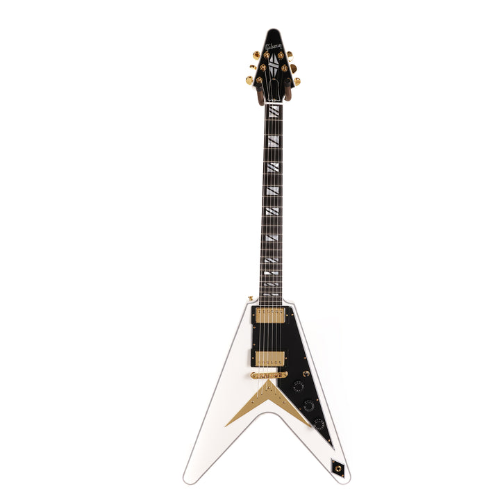 Gibson Custom Shop Flying V Custom Made 2 Measure Alpine White and Split Block Inlays