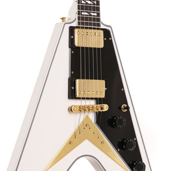 Gibson Custom Shop Flying V Custom Made 2 Measure Alpine White and Split Block Inlays