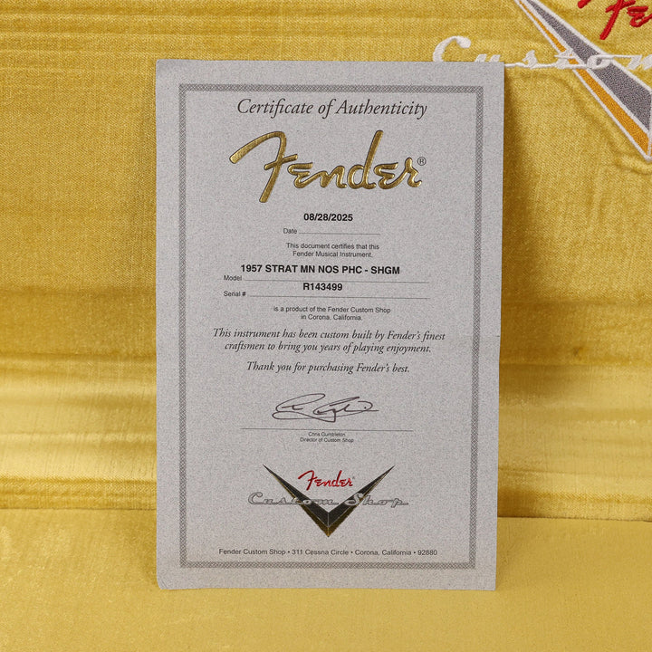 Fender Custom Shop 1957 Stratocaster NOS Sherwood Green Metallic with Matching Neck