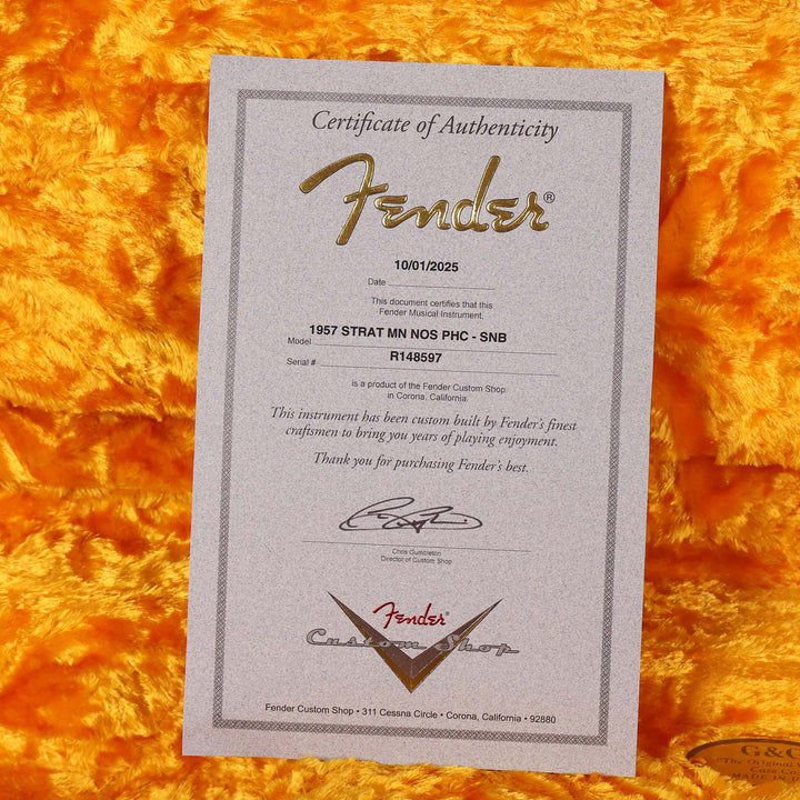 Fender Custom Shop 1957 Stratocaster NOS Sonic Blue with Matching Neck