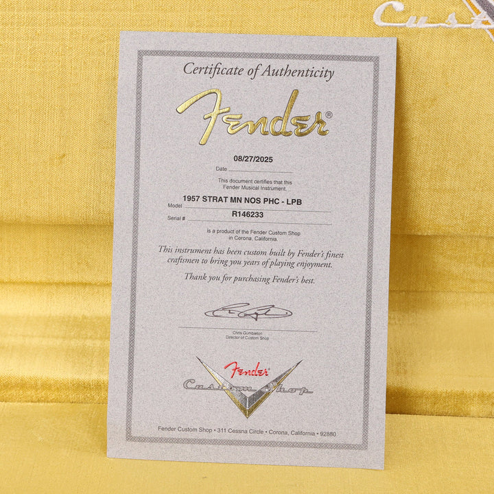 Fender Custom Shop 1957 Stratocaster NOS Lake Placid Blue with Matching Neck