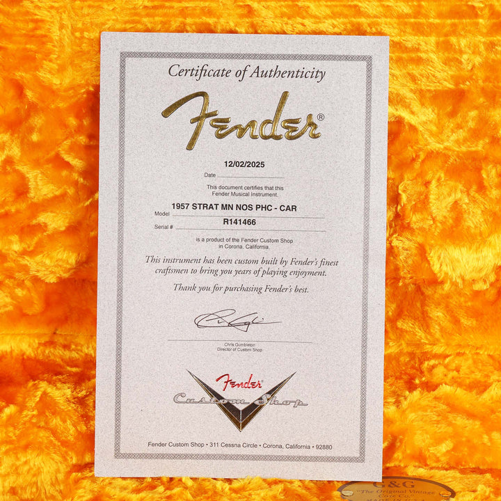 Fender Custom Shop 1957 Stratocaster NOS Candy Apple Red with Matching Neck