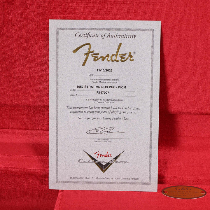 Fender Custom Shop 1957 Stratocaster NOS Ice Blue Metallic with Matching Neck