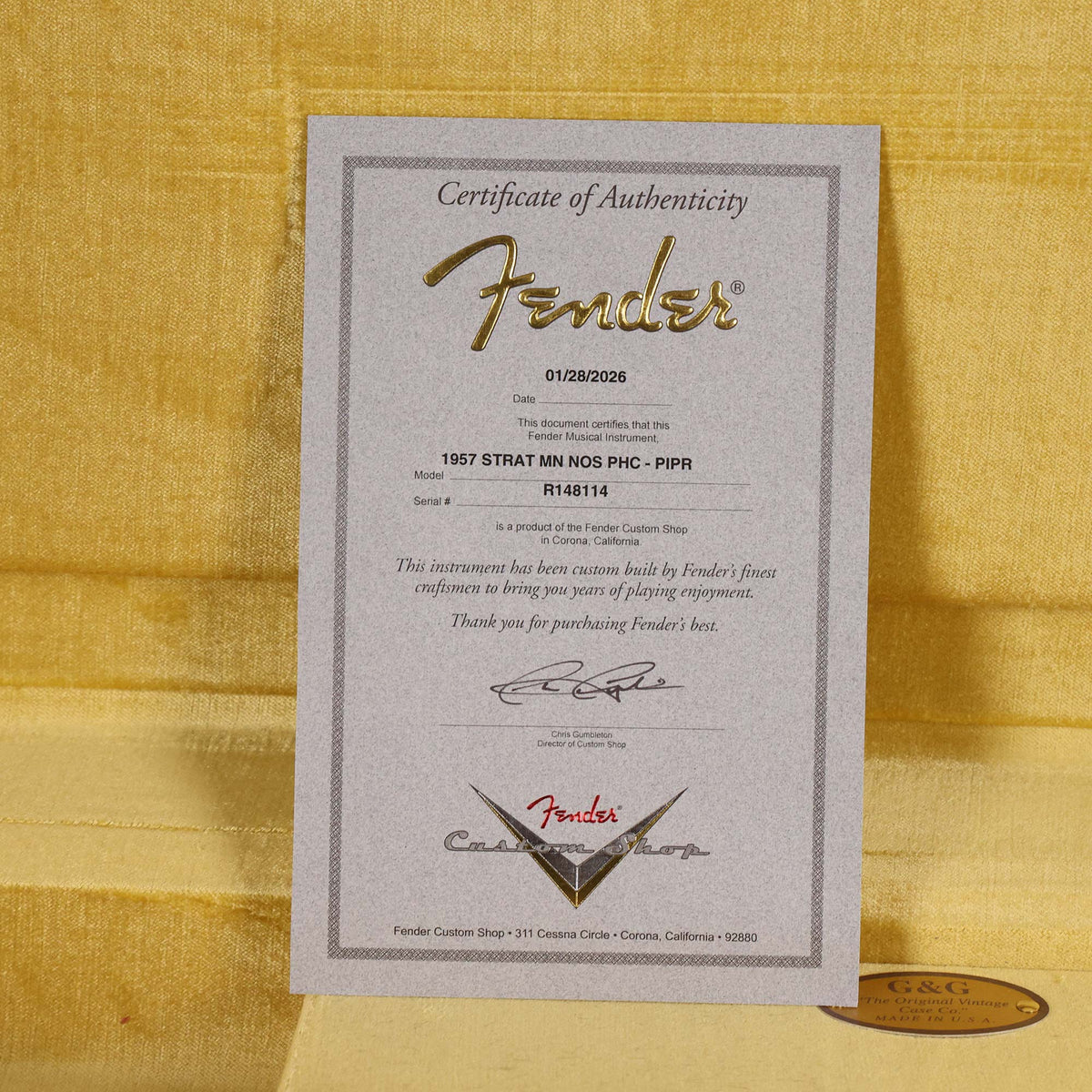 Fender Custom Shop 1957 Stratocaster NOS Pink Pearl with Matching Neck — 12