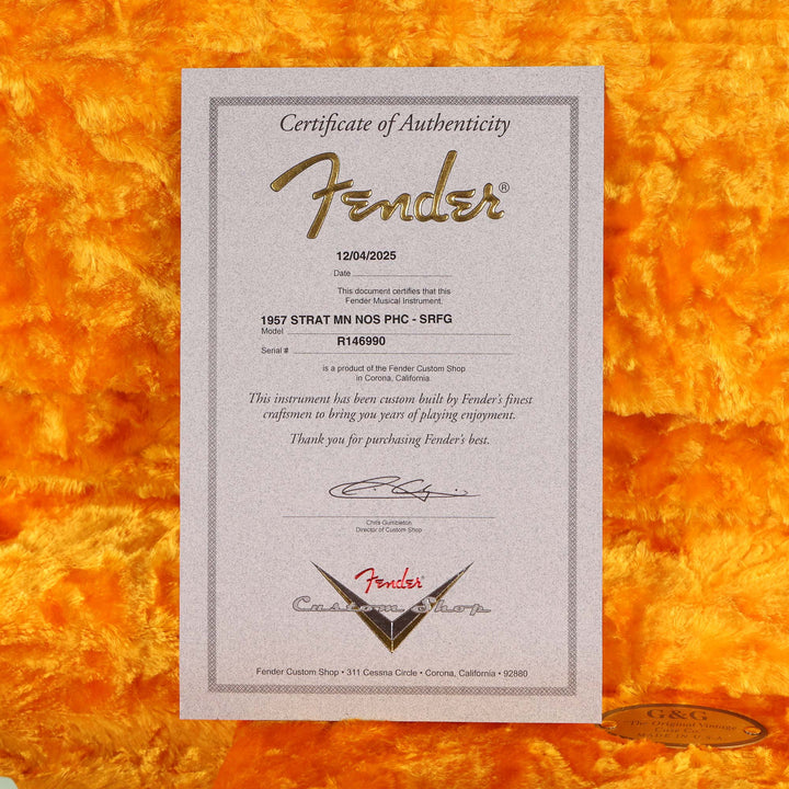 Fender Custom Shop 1957 Stratocaster NOS Surf Green with Matching Neck