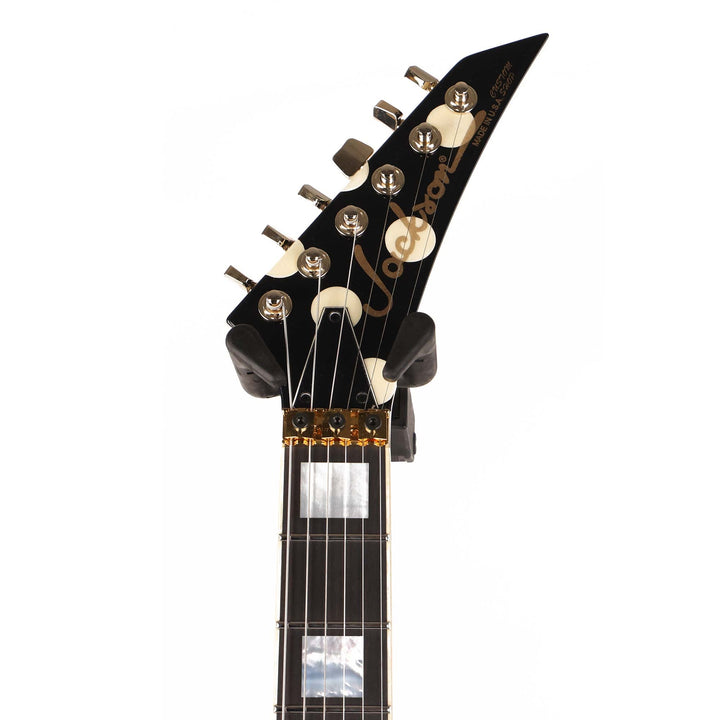 Jackson Custom Shop Roundhorn V Masterbuilt Joe Williams Black and White Polka Dot