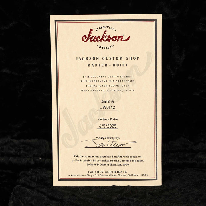 Jackson Custom Shop Roundhorn V Masterbuilt Joe Williams Black and White Polka Dot