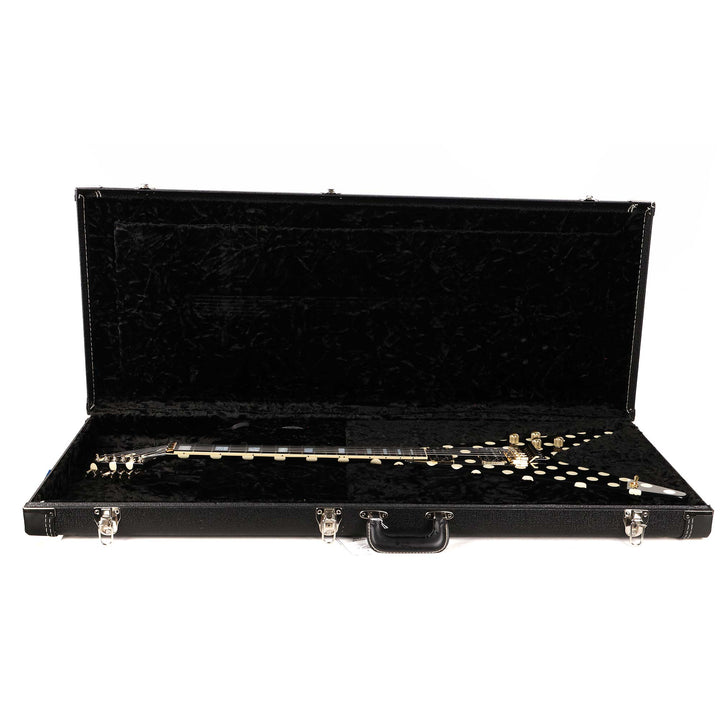 Jackson Custom Shop Roundhorn V Masterbuilt Joe Williams Black and White Polka Dot