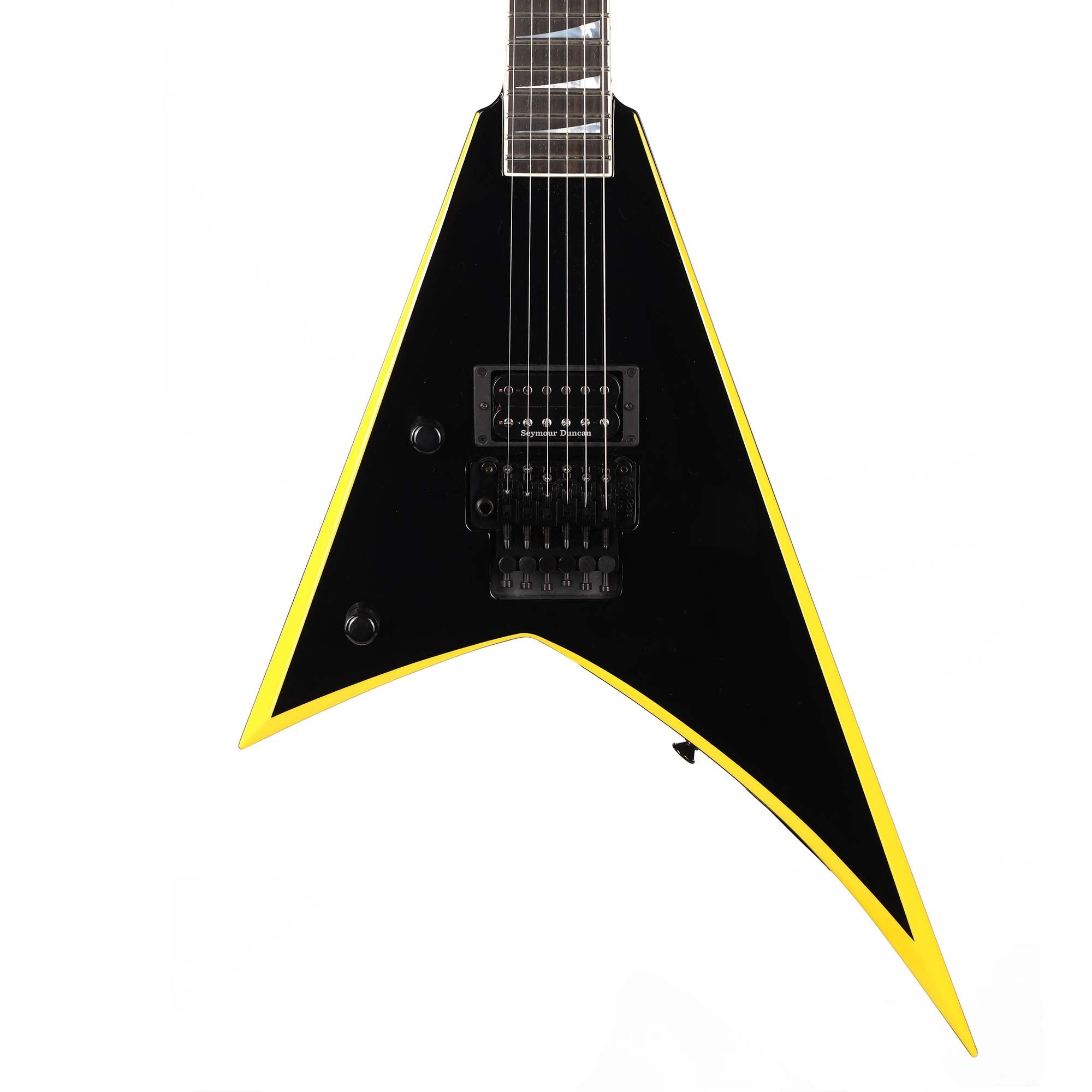 Jackson Custom Shop Rhoads RR1 Left-Handed Black with Yellow