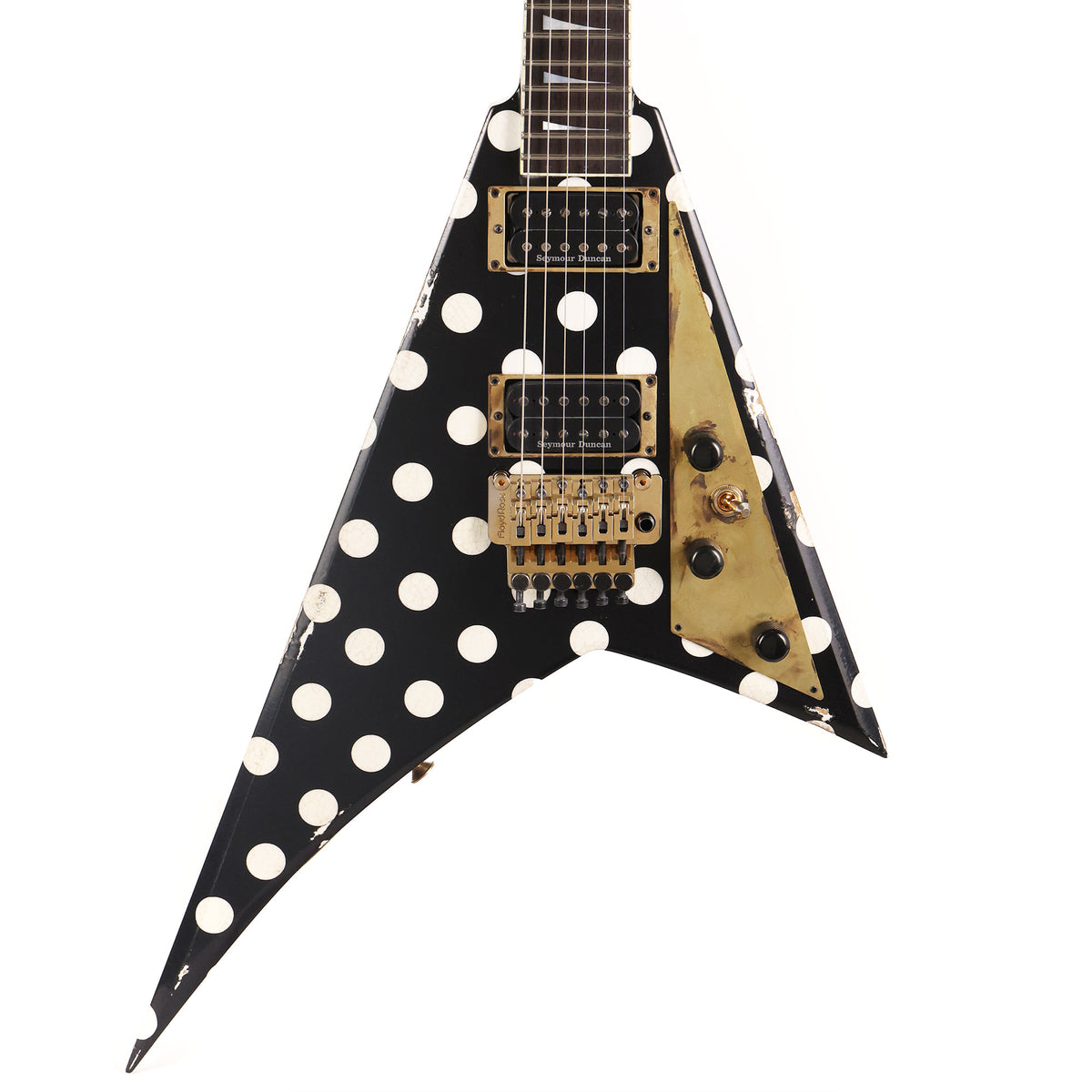 Jackson Custom Shop Rhoads RR-VS Nitro Black and White Polka Dots — 2