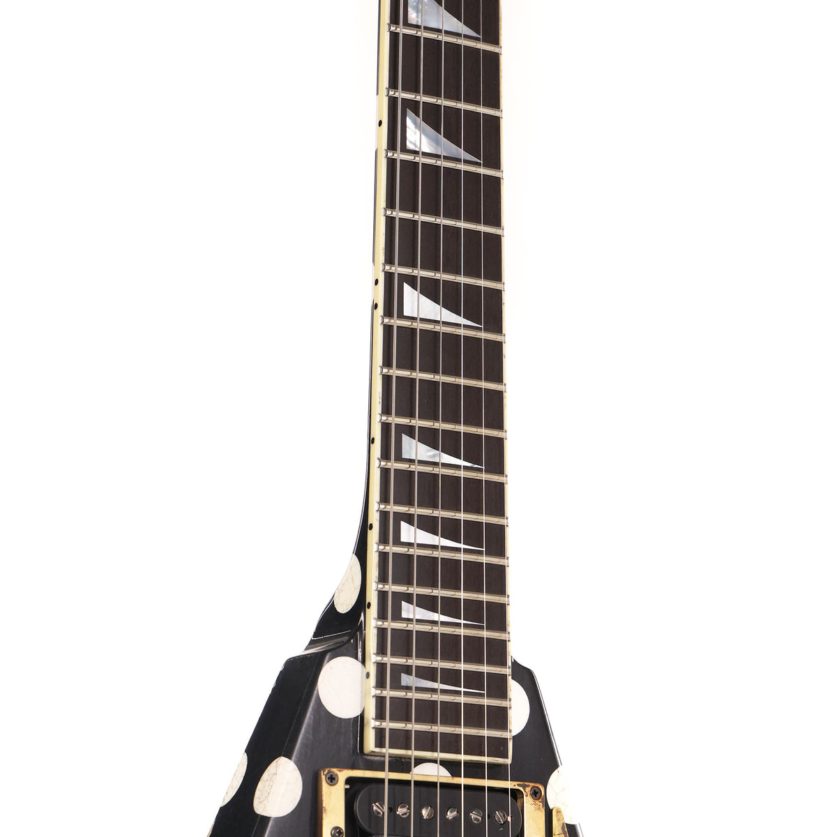 Jackson Custom Shop Rhoads RR-VS Nitro Black and White Polka Dots — 7