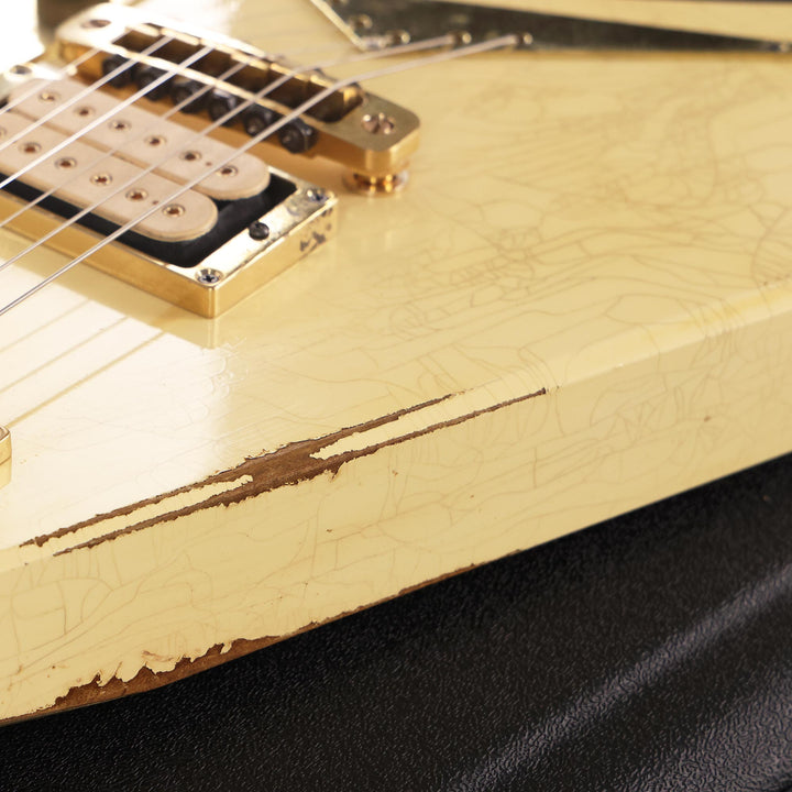 Jackson Custom Shop Rhoads RR-VS Fixed Bridge Vintage White Nitro Aged