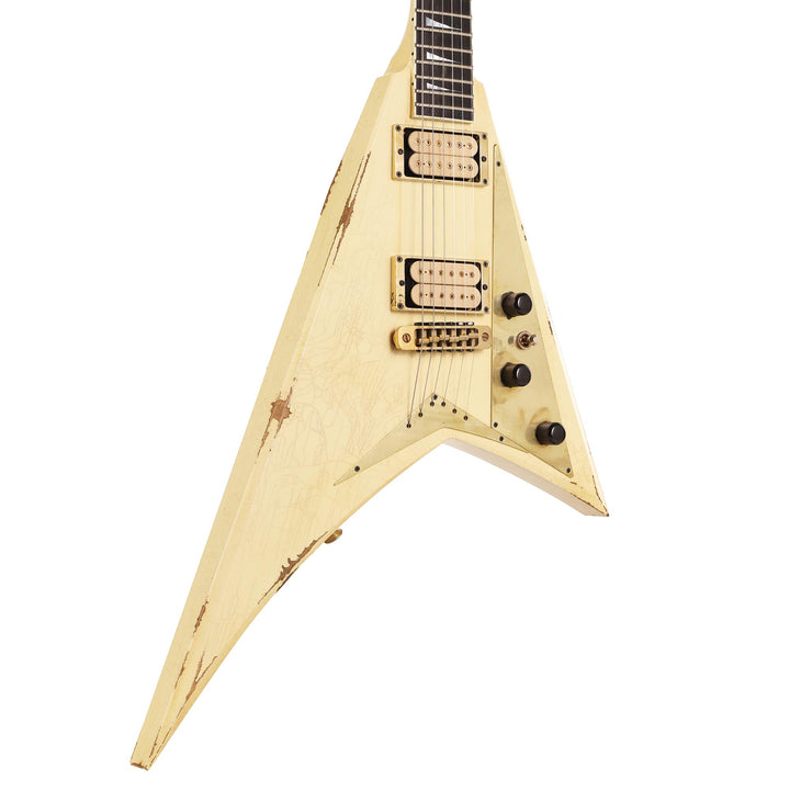 Jackson Custom Shop Rhoads RR-VS Fixed Bridge Vintage White Nitro Aged